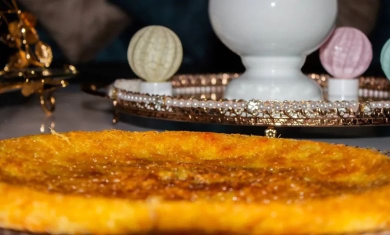 تسوية الكنافة على البوتاجاز
